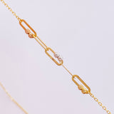 Cadena Aro Seguido Clip Balin 2.25g / 45cm / 0.85mm Tres Oros 18K