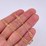 Cadena Aro Seguido Clip Balin 2.25g / 45cm / 0.85mm Tres Oros 18K