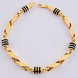 Pulso Rustico Cauchos Negros 5.25 g / 18.7 cm / 5 mm Oro Amarillo 18K