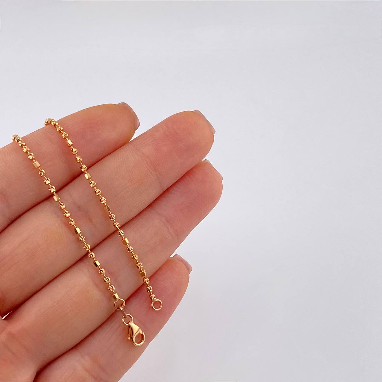 Cadena Morse 4.6 g / 40.6 cm / 1.4 mm Oro Rosa 18K