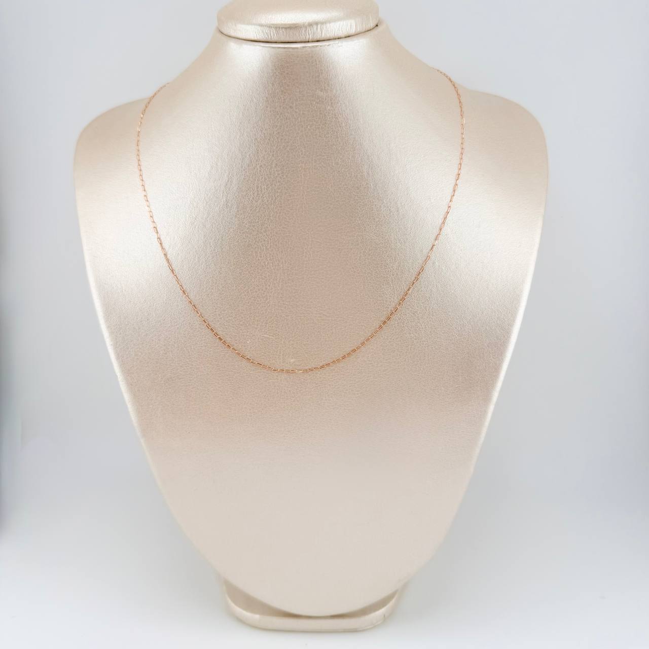 Cadena Cajón 0.9 g / 45.8 cm / 0.9 mm Oro Rosa 18K