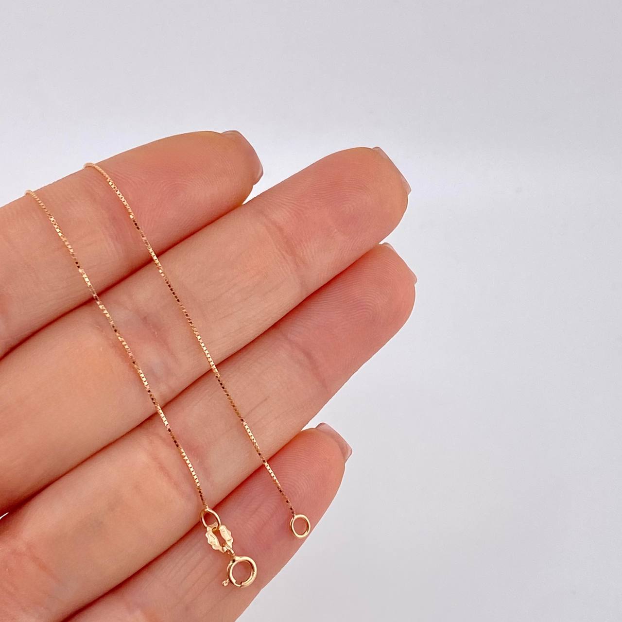 Cadena Veneciana 1 g / 50.2 cm / 0.8 mm Oro Rosa 18K