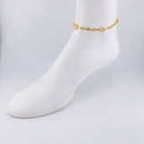 Tobillera Gc Trebol Diamantada 6.25 g / 23 cm / 4.8 mm Oro Amarillo 18K
