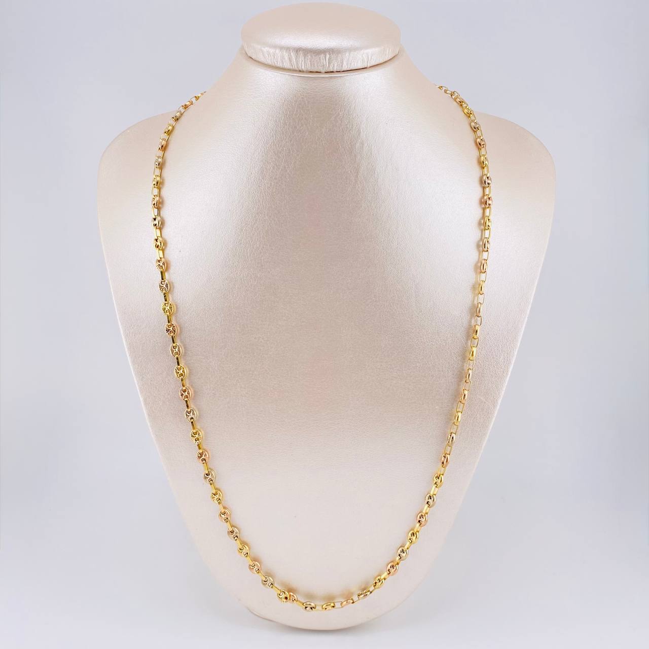 Cadena Gc Diamantada 13.4 g / 66 cm / 4.85 mm Tres Oros 18K