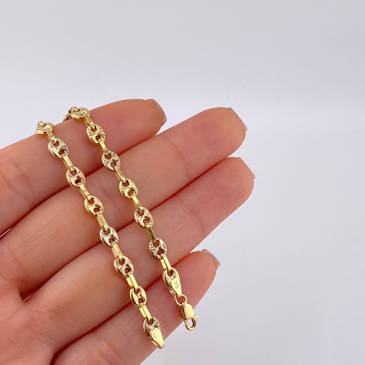 Cadena Gc Diamantada 13.4 g / 66 cm / 4.85 mm Tres Oros 18K