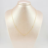 Cadena Aro Seguido Perlas 1.95 g / 45 cm / 1.35 mm Oro Amarillo 18K