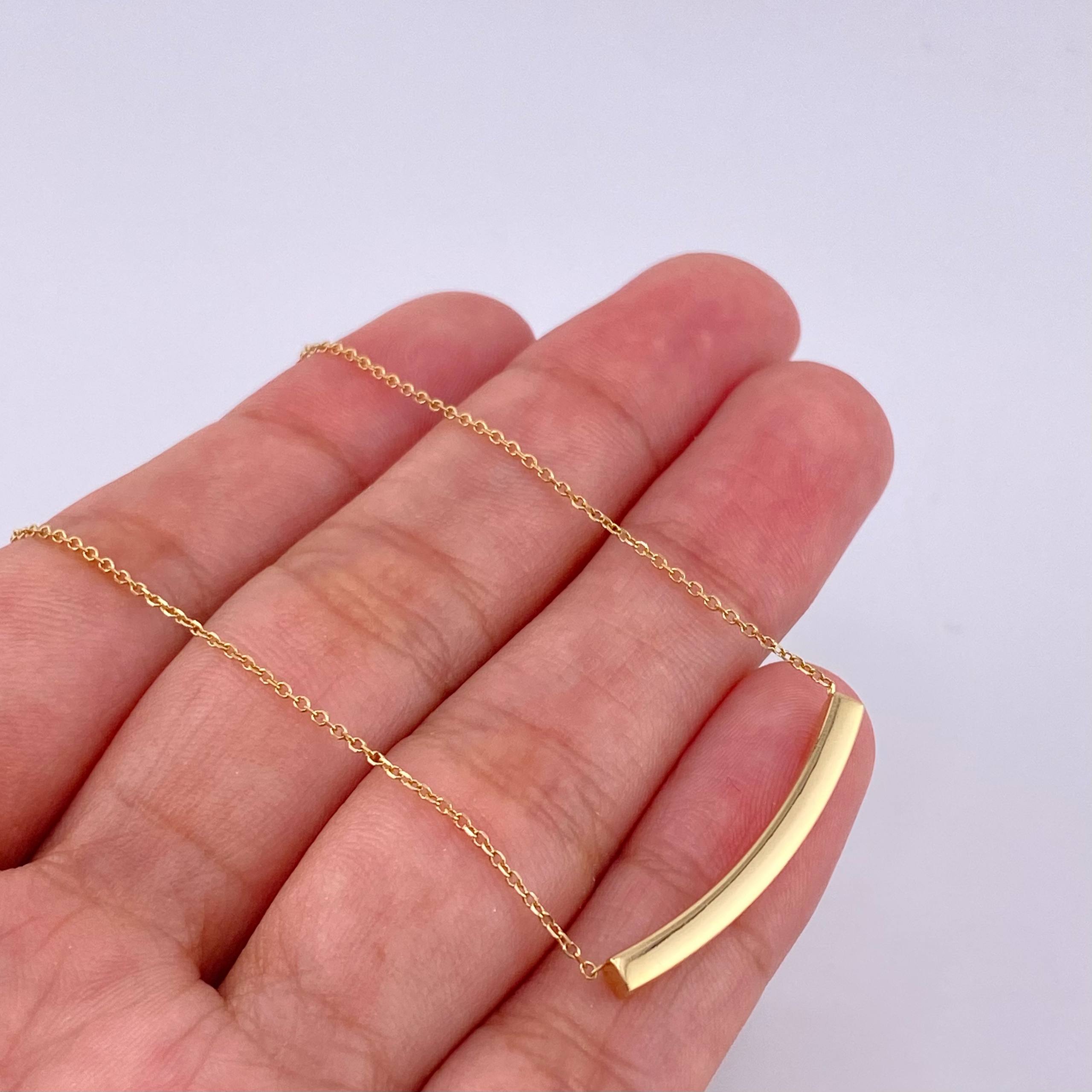 Cadena Aro Seguido Cilindro 1.7 g / 45.5 cm / 1 mm Oro Amarillo 18K