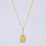 Set Cadena Aro Seguido + Dije Virgen De Guadalupe / 1.05 g / 45 cm Oro Amarillo 18K