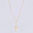 Set Cadena Aro Seguido + Dije Cruz / 0.95 g / 45 cm Oro Amarillo 18K