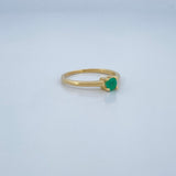 Anillo Solitario Esmeralda 1.85gr / T4 3/4 / Oro Amarillo 18K $
