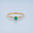 Anillo Churumbela Esmeralda 1.2gr / T6 1/4 / Oro Amarillo 18K $