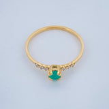 Anillo Churumbela Esmeralda 1.2gr / T6 1/4 / Oro Amarillo 18K $