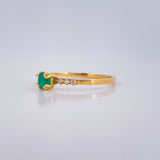 Anillo Churumbela Esmeralda 1.2gr / T6 1/4 / Oro Amarillo 18K $