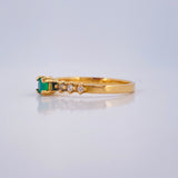 Anillo Churumbela Esmeralda 1.9gr / T7 1/4 / Oro Amarillo 18K $