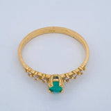 Anillo Churumbela Esmeralda 1.9gr / T7 1/4 / Oro Amarillo 18K $