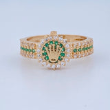 Anillo Corona Rx 3.5gr / T6 1/2 / Oro Amarillo 18K $