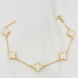 Pulso Aro Seguido Trebol 3.65 g / 19 cm / 1.3 mm Oro Amarillo 18K