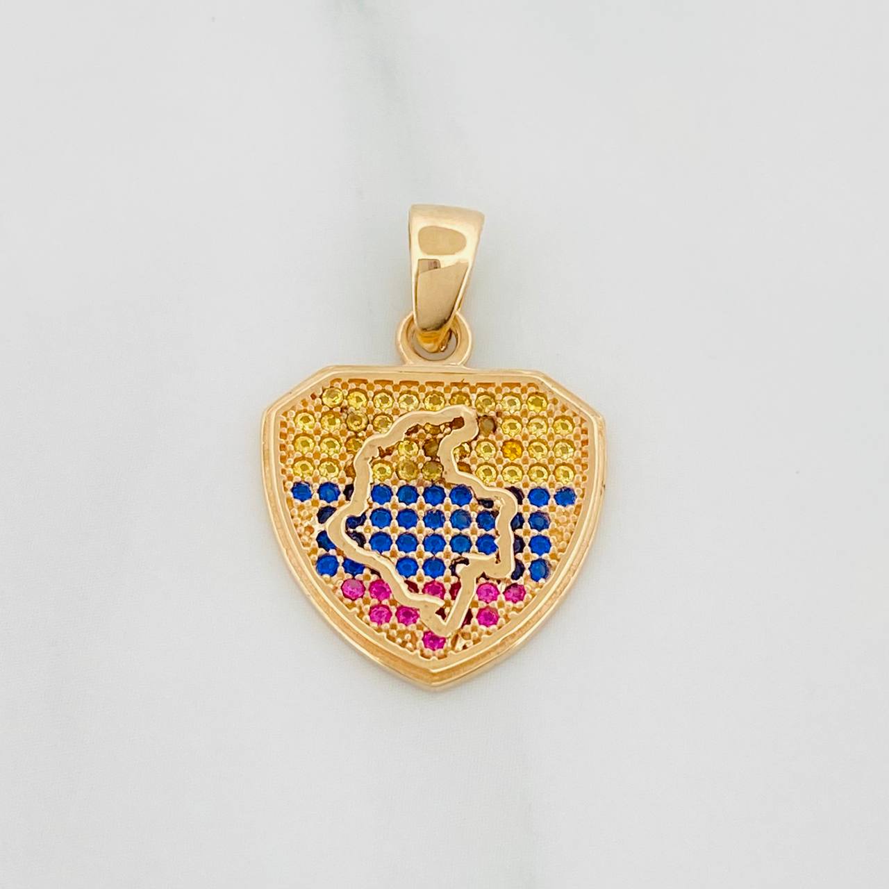 Dije Mapa Colombia 2.75g / 2.5cm Oro Amarillo 18K