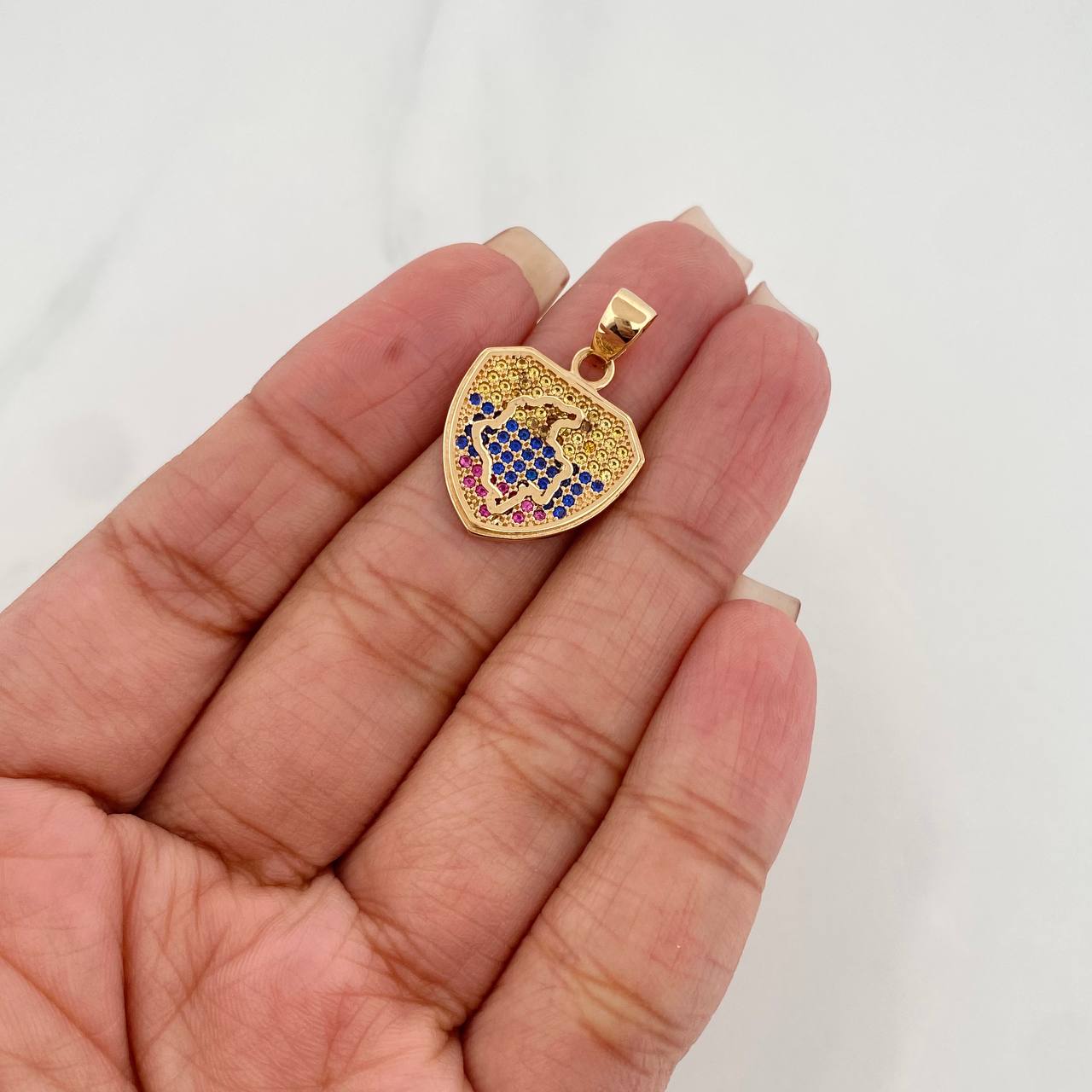 Dije Mapa Colombia 2.75g / 2.5cm Oro Amarillo 18K