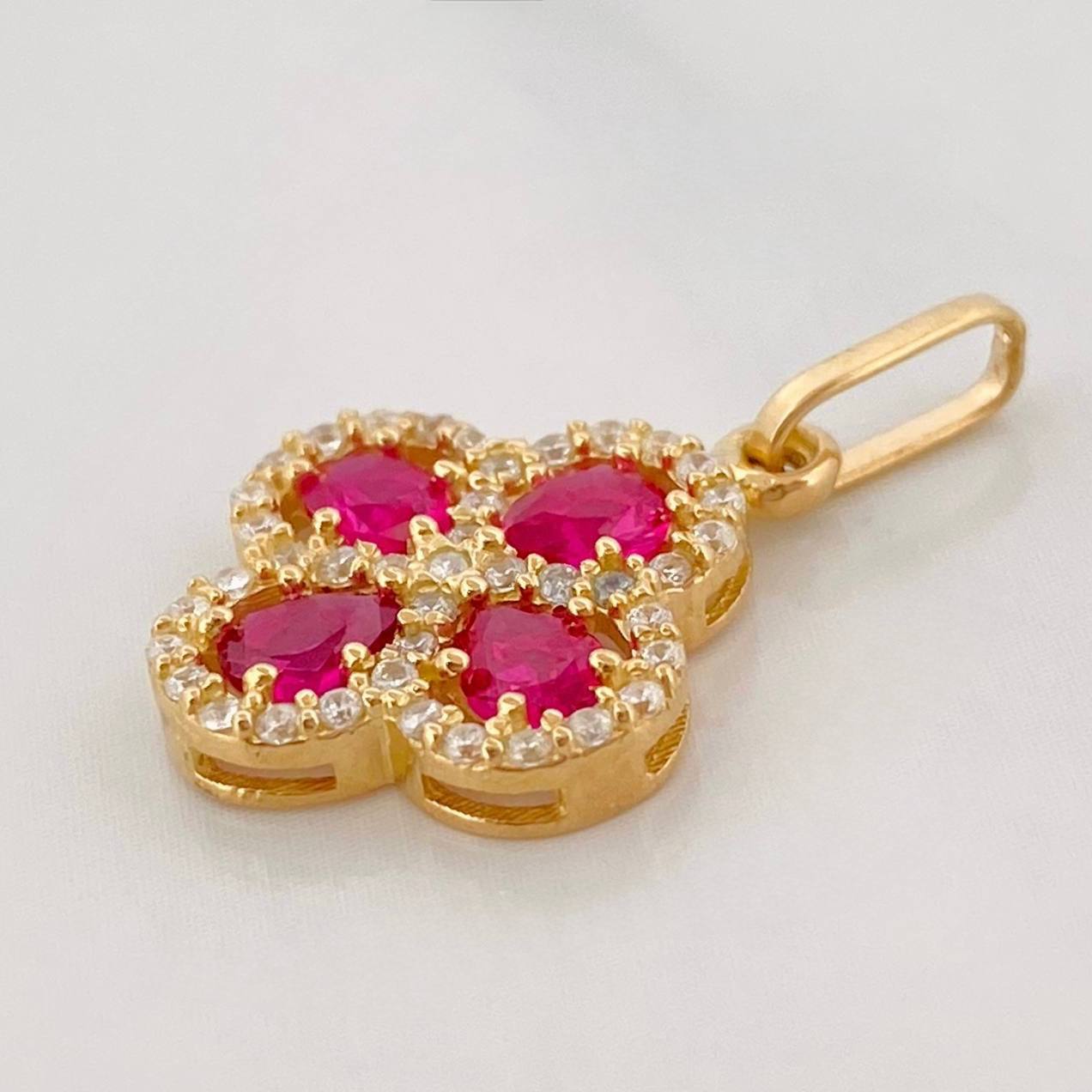 Dije Trebol 1.7 g / 2.5 cm Oro Amarillo 18K