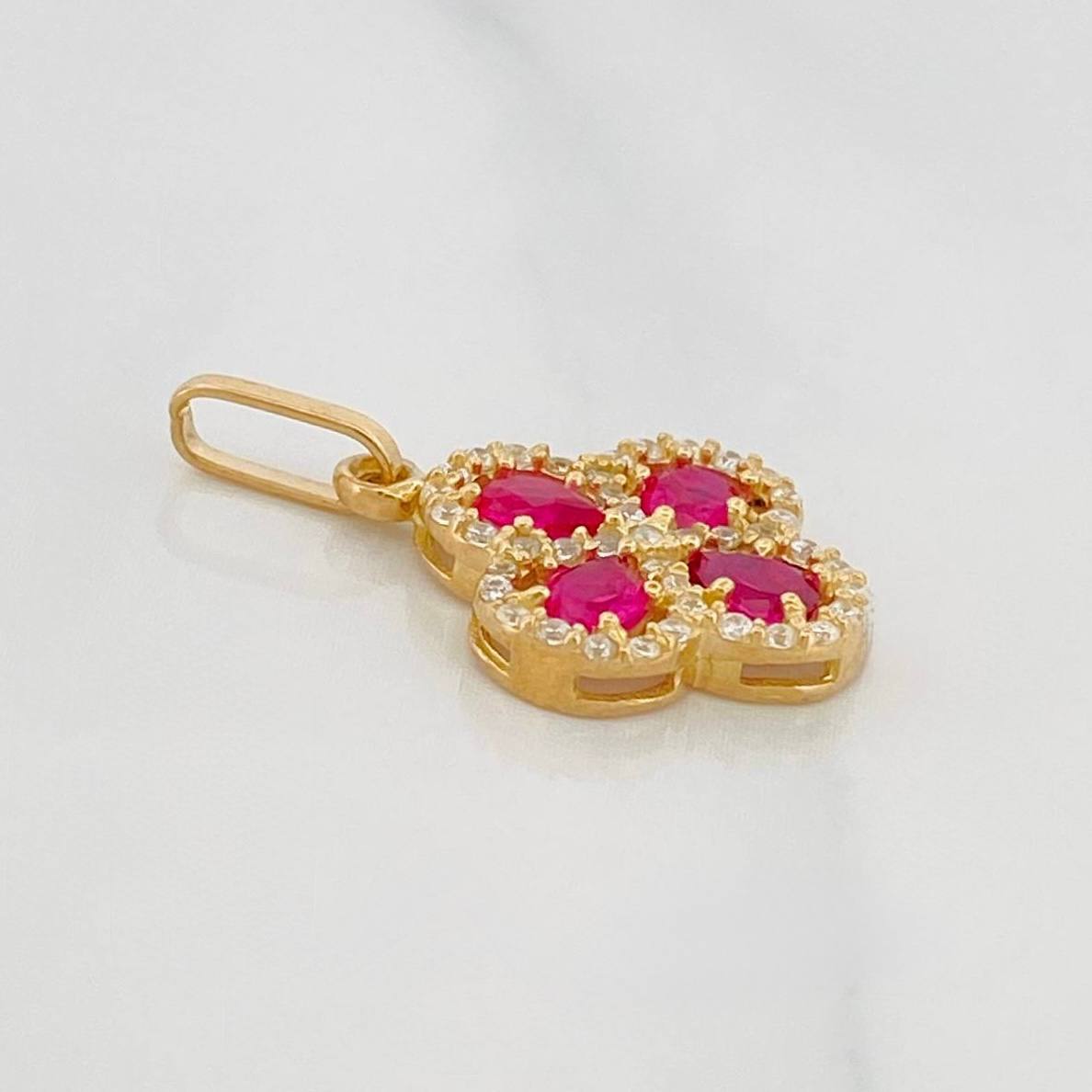 Dije Trebol 1.7 g / 2.5 cm Oro Amarillo 18K