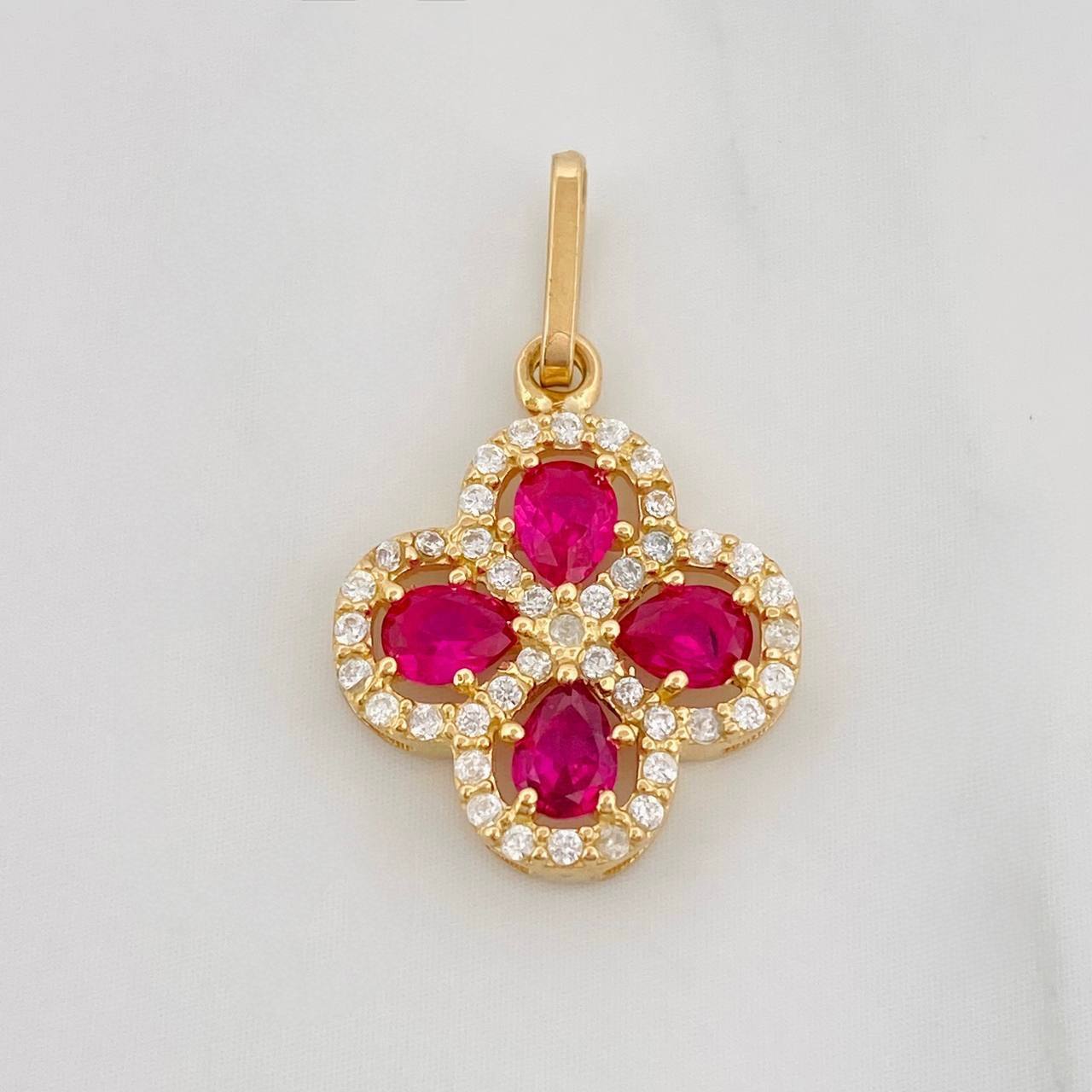 Dije Trebol 1.7 g / 2.5 cm Oro Amarillo 18K