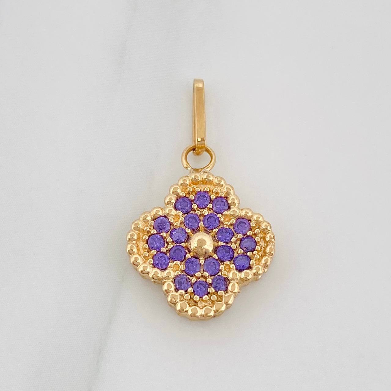 Dije Trebol 2.8 g / 2.5 cm Oro Amarillo 18K
