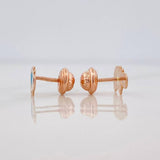 Topos Hipopotamos 0.8 g / 9.6 mm Oro Rosa 18K