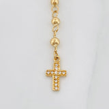 Rosario Virgen Milagrosa Cruz 7.15 g / 47 cm / 4 mm-3 mmOro Amarillo 18K