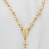 Rosario Virgen Milagrosa Cruz 7.15 g / 47 cm / 4 mm-3 mmOro Amarillo 18K