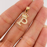 Dije Corona Letra P 1.6 g / 2.6 cm Oro Amarillo 18K