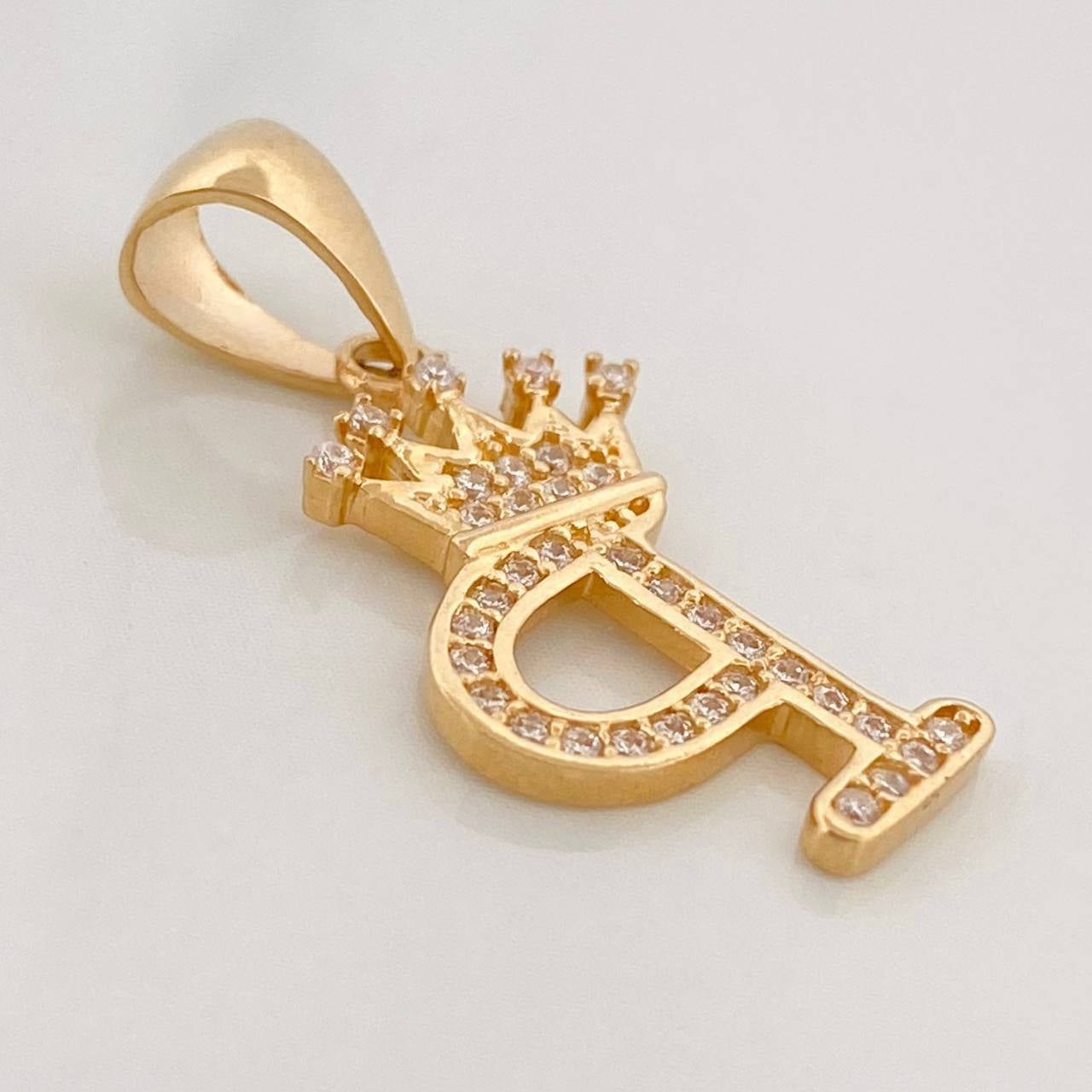 Dije Corona Letra P 1.6 g / 2.6 cm Oro Amarillo 18K