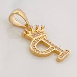 Dije Corona Letra P 1.6 g / 2.6 cm Oro Amarillo 18K