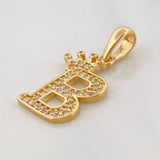 Dije Corona Letra B 1.6 g / 2.5 cm Oro Amarillo 18K