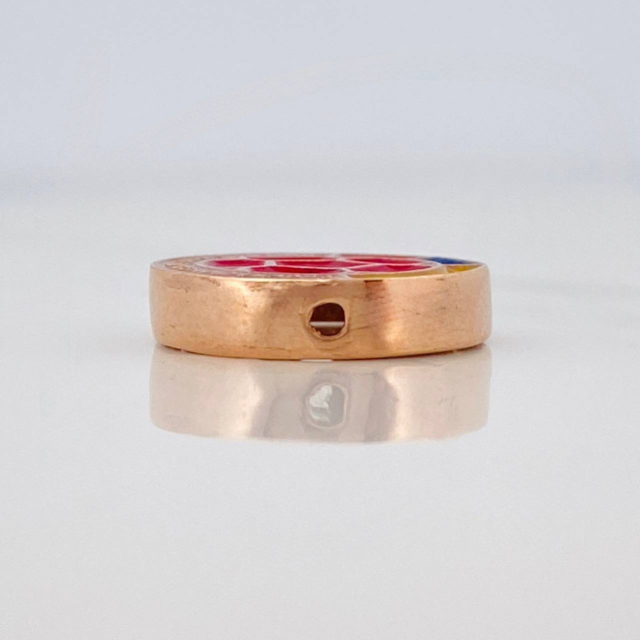 Herraje Escudo Selección 2.65 g / 1.5 cm Oro Rosa 18K
