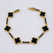 Pulso Trebol Negro 18.05 g / 19 cm / 3.1 mm Oro Amarillo 18K