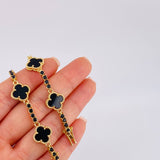Pulso Trebol Negro 18.05 g / 19 cm / 3.1 mm Oro Amarillo 18K