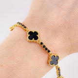 Pulso Trebol Negro 18.05 g / 19 cm / 3.1 mm Oro Amarillo 18K