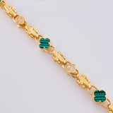 Pulso Rústico Jardín Trébol 24.5 g / 21,5 cm / 7 mm Oro Amarillo 18K