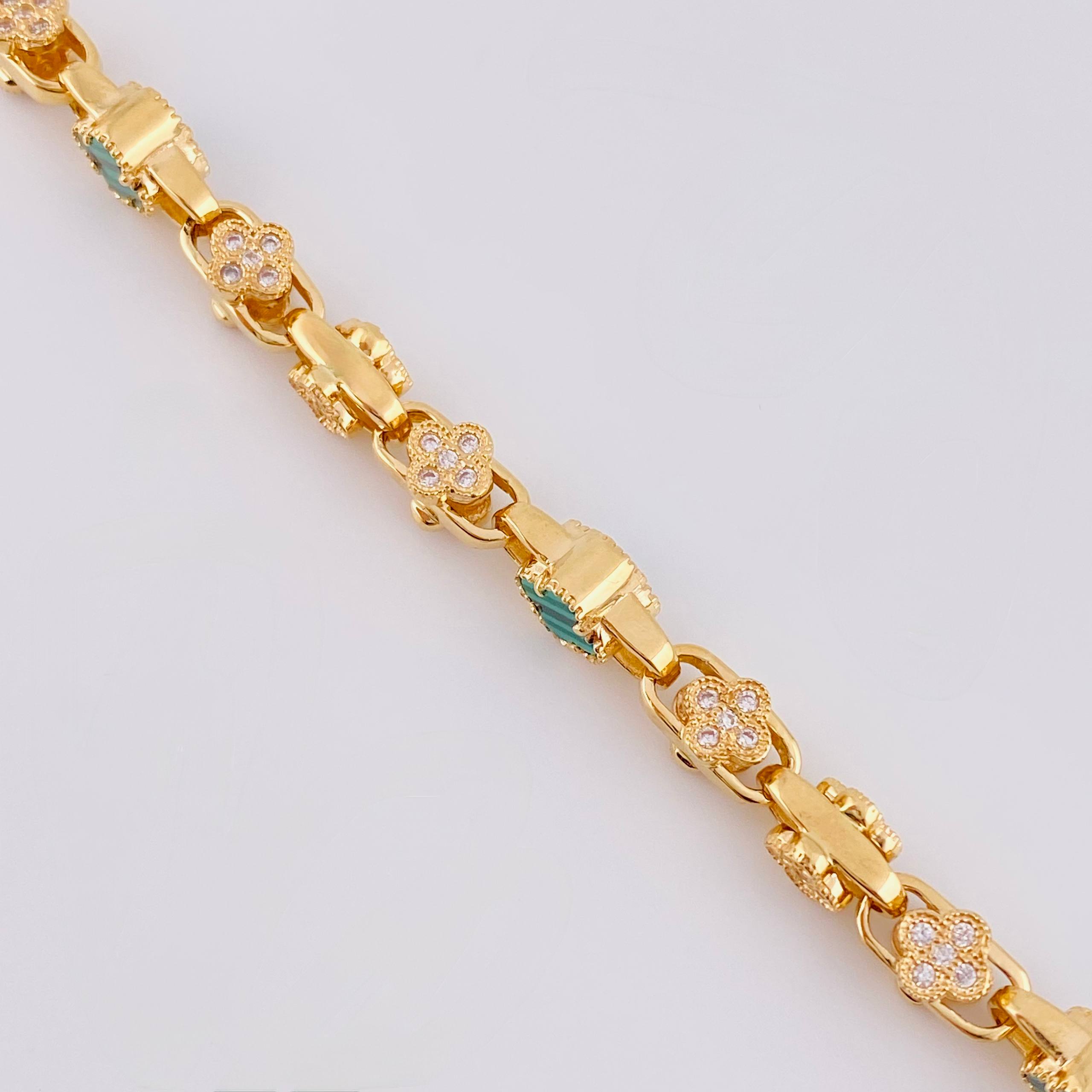 Pulso Rústico Jardín Trébol 24.5 g / 21,5 cm / 7 mm Oro Amarillo 18K