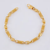 Pulso Rústico Malla Cilíndrica 20 g / 21 cm / 5,7 mm Oro Amarillo 18K