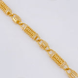 Pulso Rústico Malla Cilíndrica 20 g / 21 cm / 5,7 mm Oro Amarillo 18K