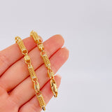 Pulso Rústico Malla Cilíndrica 20 g / 21 cm / 5,7 mm Oro Amarillo 18K