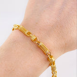 Pulso Rústico Malla Cilíndrica 20 g / 21 cm / 5,7 mm Oro Amarillo 18K