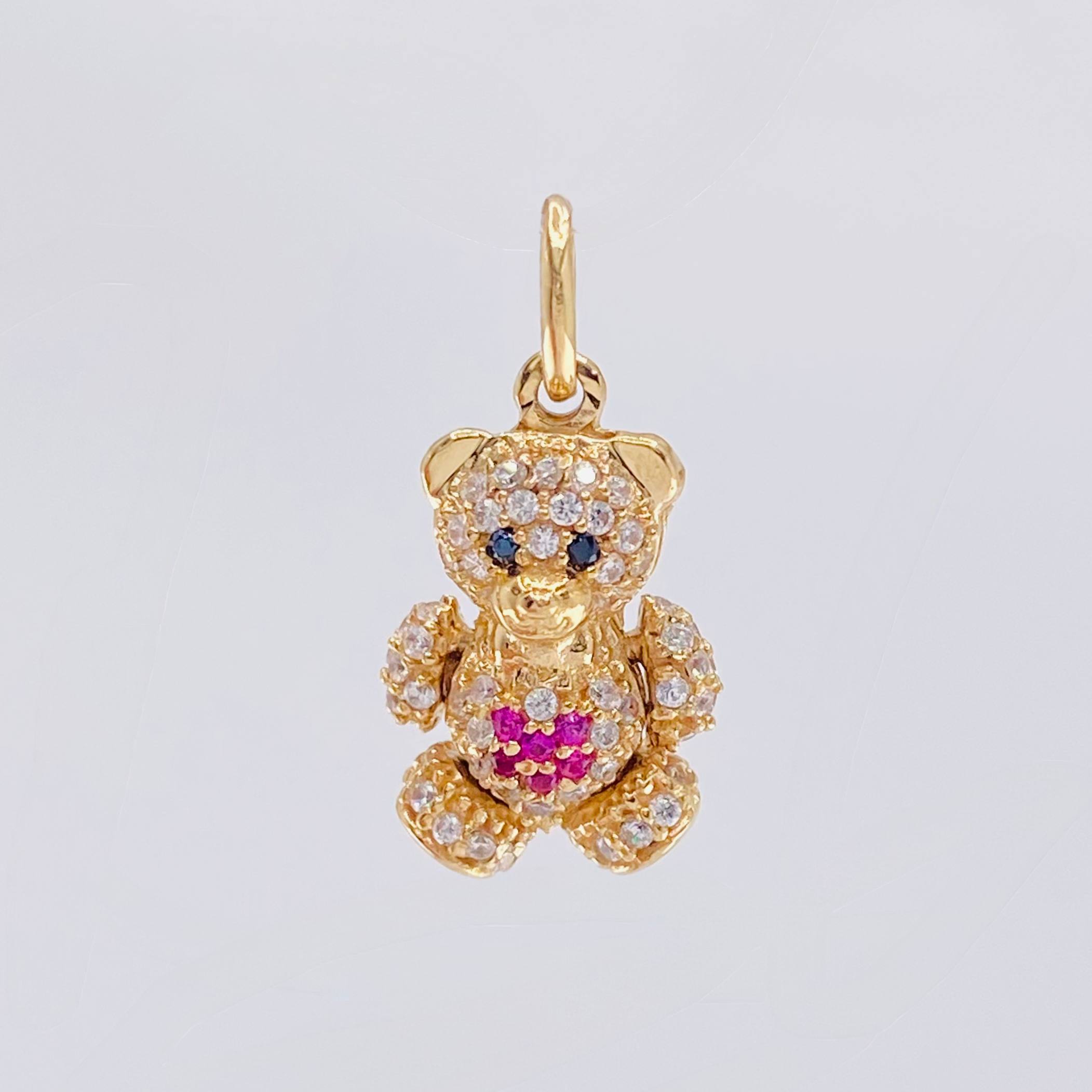 Dije Oso Articulado Corazón 2.65 g / 2,2 cm Oro Amarillo 18K