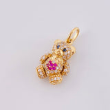 Dije Oso Articulado Corazón 2.65 g / 2,2 cm Oro Amarillo 18K