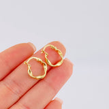 Candongas Melcocha 1 g / 1.5 cm Oro Amarillo 18K
