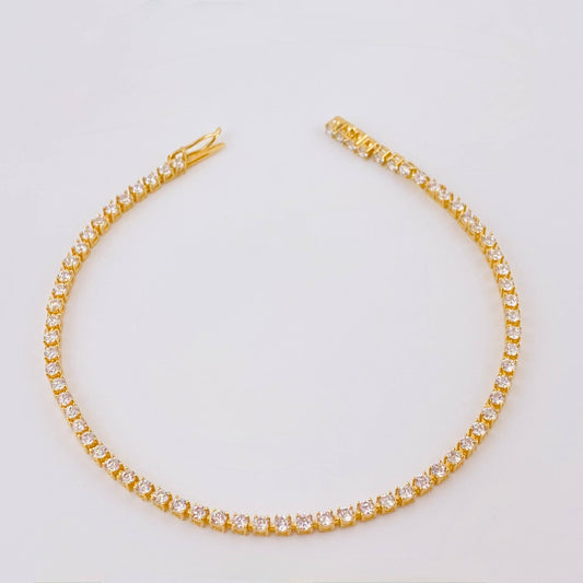 Pulso Tenis 5.25 g / 20 cm / 2,15 mm Oro Amarillo 18K