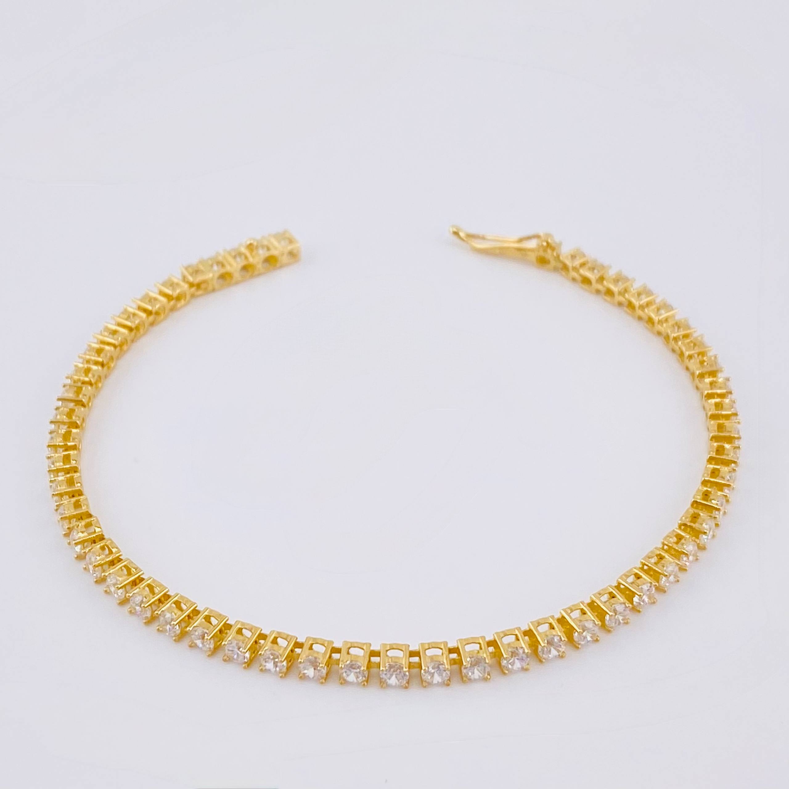 Pulso Tenis 4.65 g / 18 cm / 2,15 mm Oro Amarillo 18K