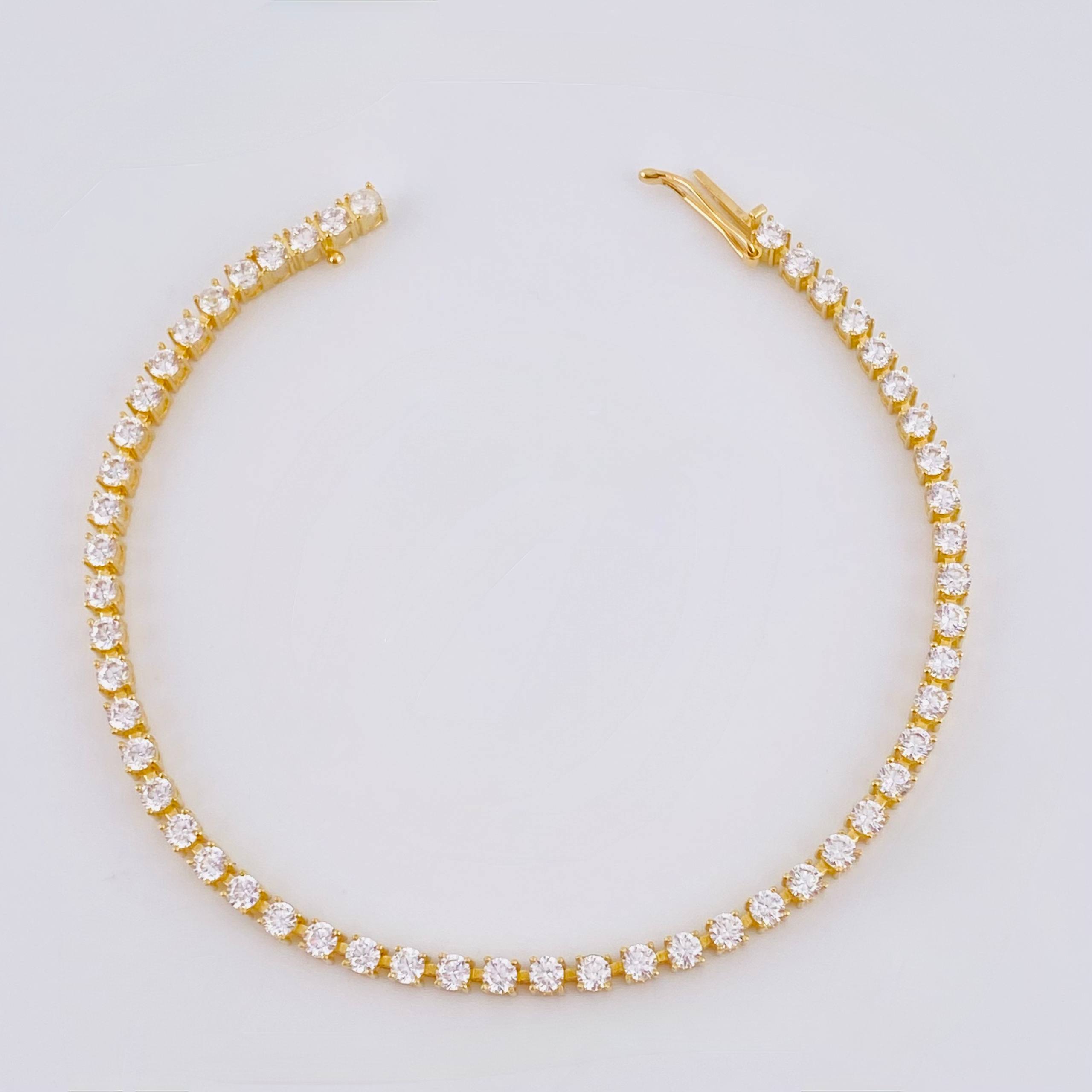 Pulso Tenis 6.3 g / 18 cm / 2,6 mm Oro Amarillo 18K